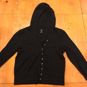GAP Long sleeve black button up cardigan
